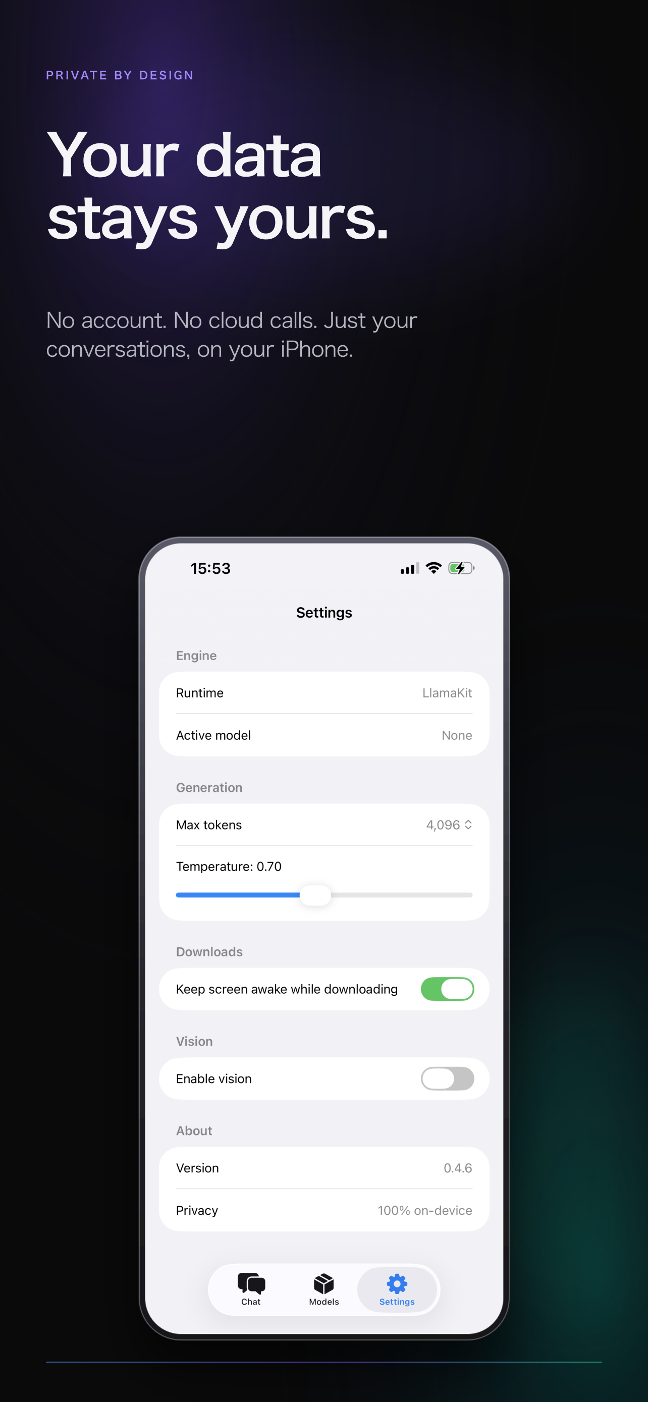 Your data stays yours on iPhone
